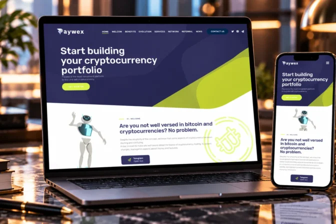 Розробка Landing Page для криптовалютної компанії Paywex